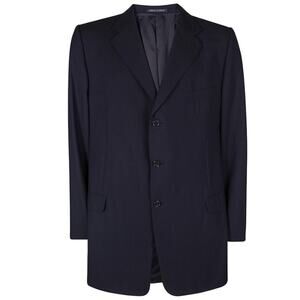 ERMENEGILDO ZEGNA navy blue 100% wool high performance blazer jacket 48